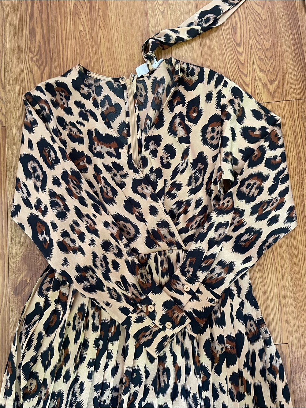 Leopard-Print Wrap Maxi Dress in Brown - Picture 5 of 10